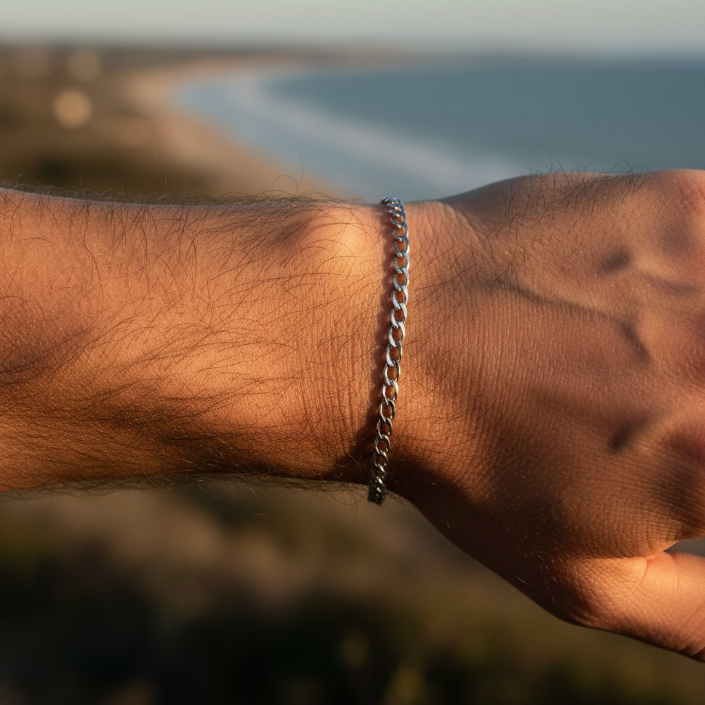 Slim: Męska bransoletka ze stali - Pearlippines Biżuteria