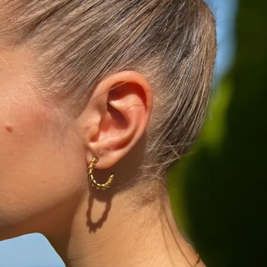 Twisty: skręcone kolczyki kółka - Pearlippines Biżuteria