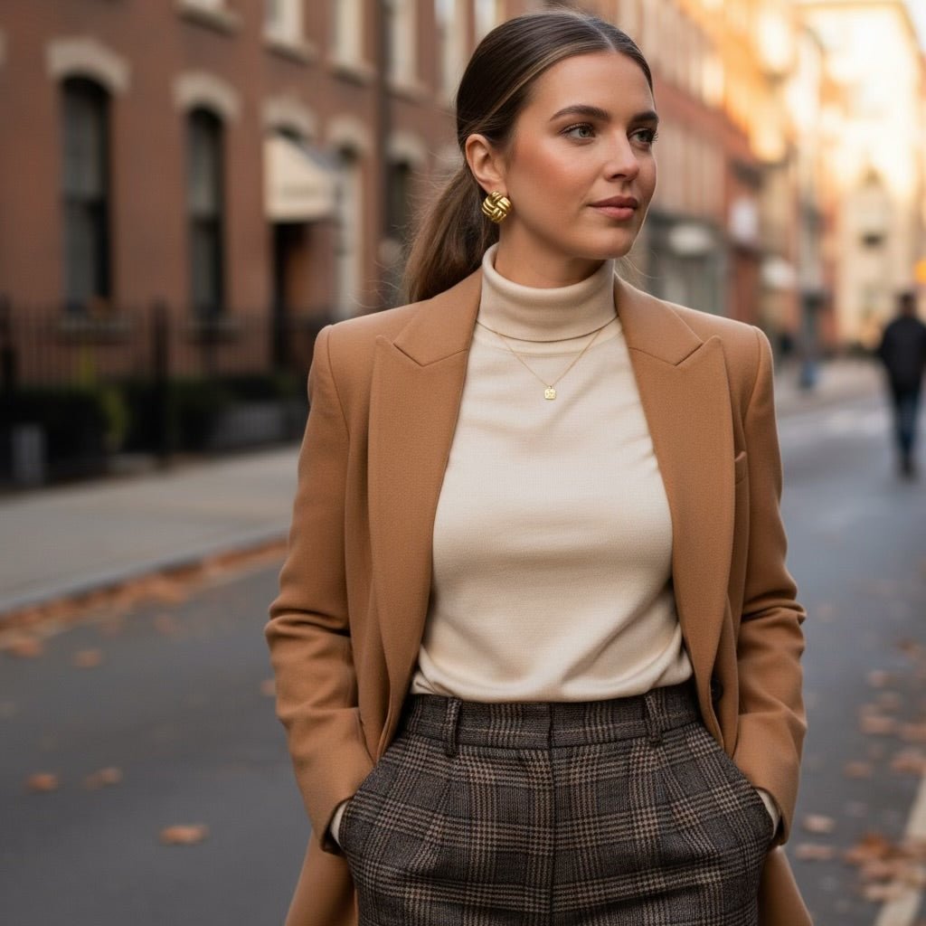 Woven Knot: złote geometryczne kolczyki - Pearlippines Biżuteria