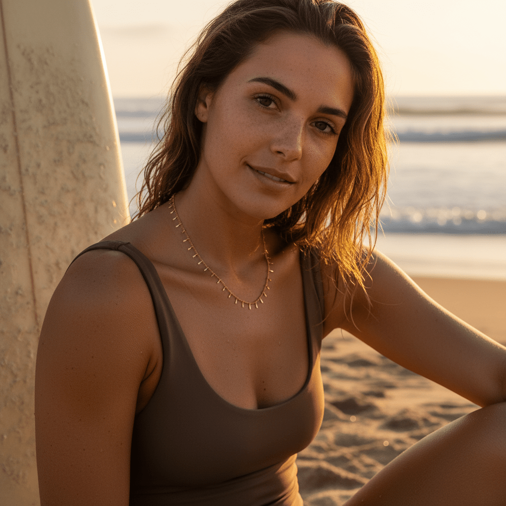 Wyjątkowy naszyjnik z drobnymi promieniami - Pearlippines Biżuteria