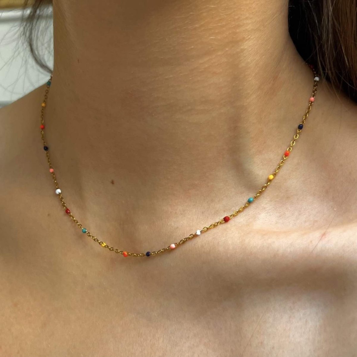 Zamboa Colors: delikatny naszyjnik z kolorowymi koralikami - Pearlippines Biżuteria