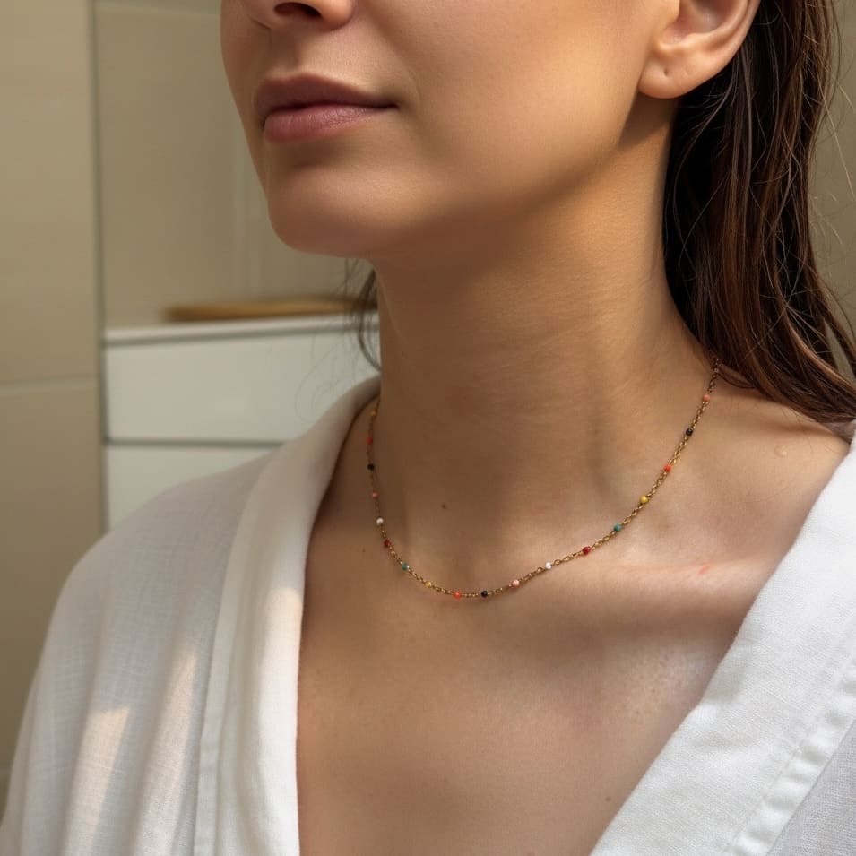 Zamboa Colors: delikatny naszyjnik z kolorowymi koralikami - Pearlippines Biżuteria